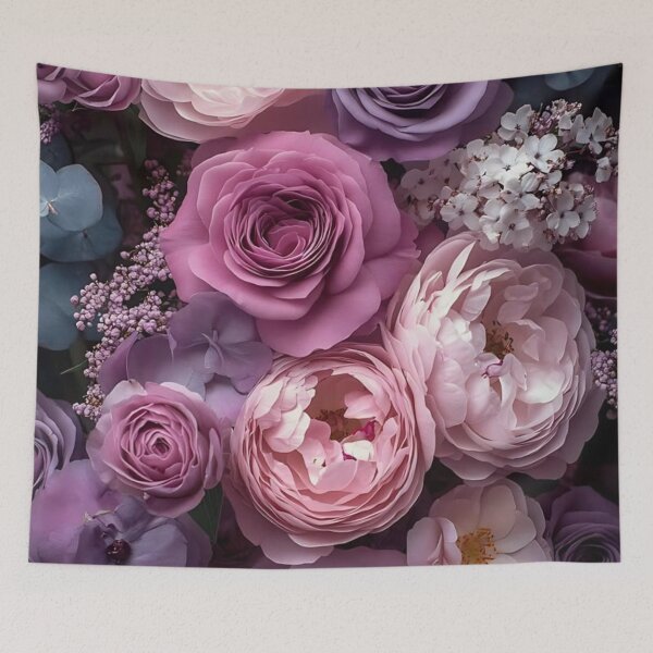 Item preview, Pastel purple and pink floral arrangements designed and sold by Arjun4282.