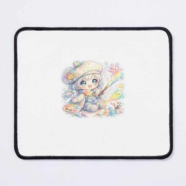 Item preview, Tiny Paint Wizard Doll – Magical Artist Kawaii Sticker designed and sold by blossomfun.