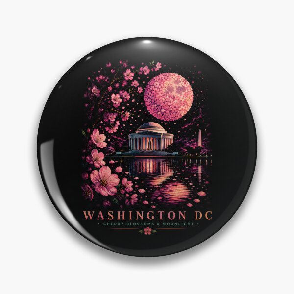 Item preview, Washington DC Cherry Moon – Jefferson Memorial Glow designed and sold by Fenay Designs.