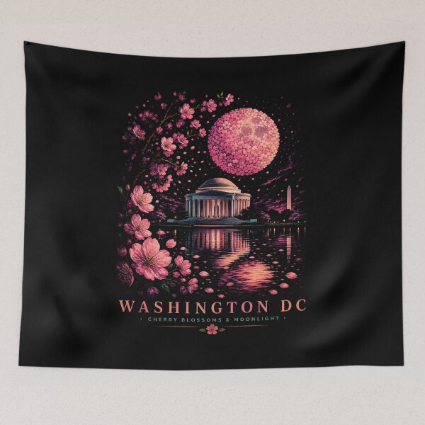 Item preview, Washington DC Cherry Moon – Jefferson Memorial Glow designed and sold by Fenay Designs.