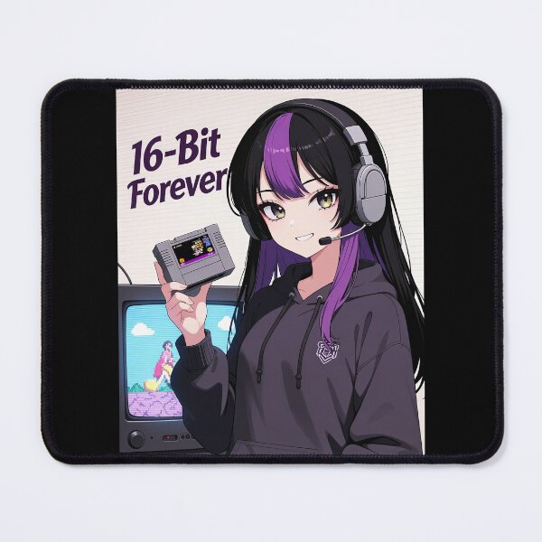 Item preview, 16-Bit Forever Anime Gamer Girl Retro Cartridge | Gaming Aesthetic Sticker designed and sold by Amber Sky Creations.