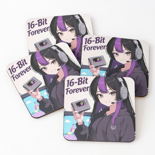 Item preview, 16-Bit Forever Anime Gamer Girl Retro Cartridge | Gaming Aesthetic Sticker designed and sold by Amber Sky Creations.