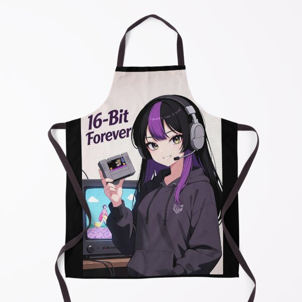 Item preview, 16-Bit Forever Anime Gamer Girl Retro Cartridge | Gaming Aesthetic Sticker designed and sold by Amber Sky Creations.