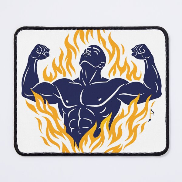 Item preview, Strong Until Hell – Fire Strength Motivational Fitness Silhouette designed and sold by CompanArts.