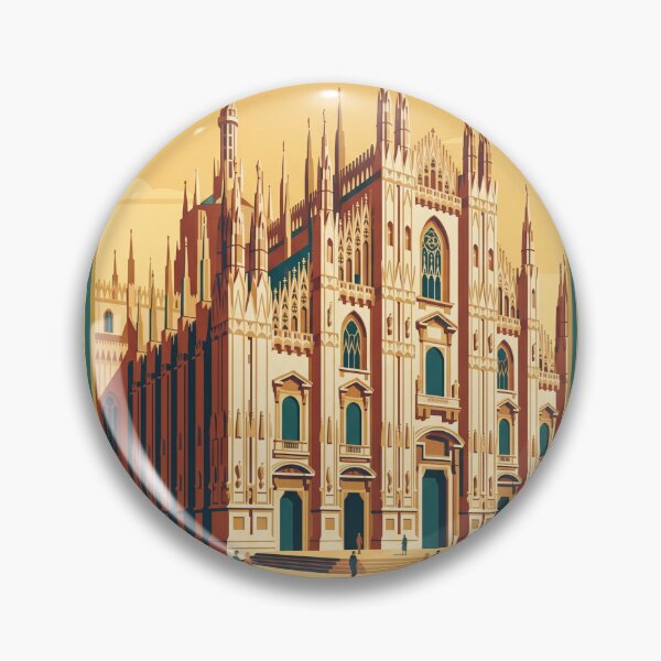 Item preview, Milan Italy Vintage Travel Poster designed and sold by Bomax121.