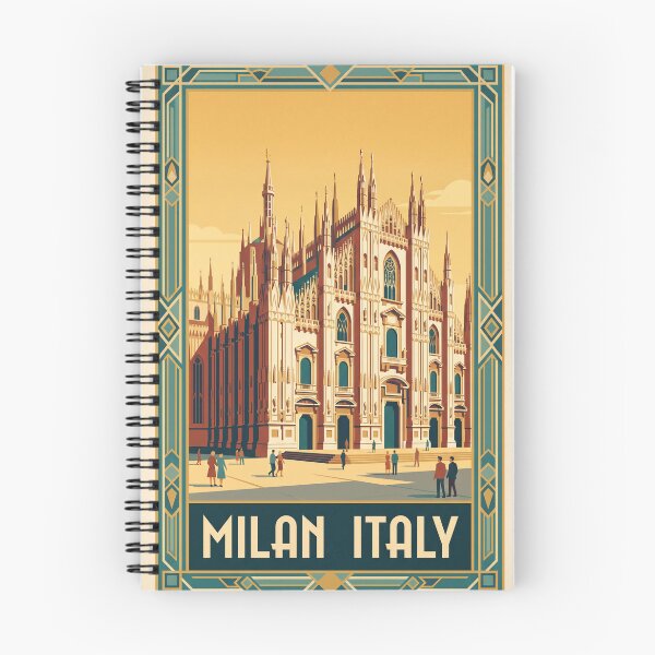 Item preview, Milan Italy Vintage Travel Poster designed and sold by Bomax121.