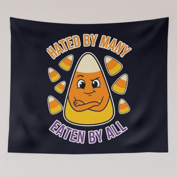 Item preview, Hated By Many Eaten By All Funny Candy Corn Halloween Controversial Tshirt designed and sold by HopeAndHustle.