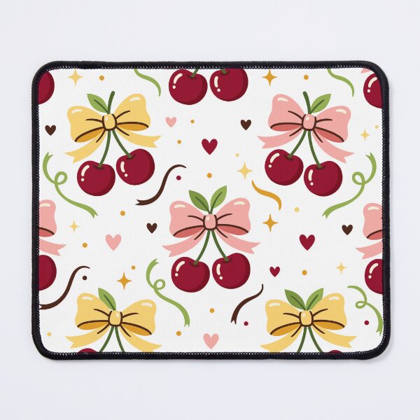 Item preview, Cute Retro Cherries with Bows Seamless Pattern Background designed and sold by DiNata.