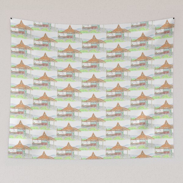 Item preview, Rustic Cottage Colored Pencil Hand Sketch designed and sold by KaleChub.