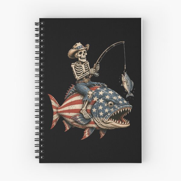 Item preview, Skeleton Fishing Bass Fish USA Flag designed and sold by OlakunleOloroz.