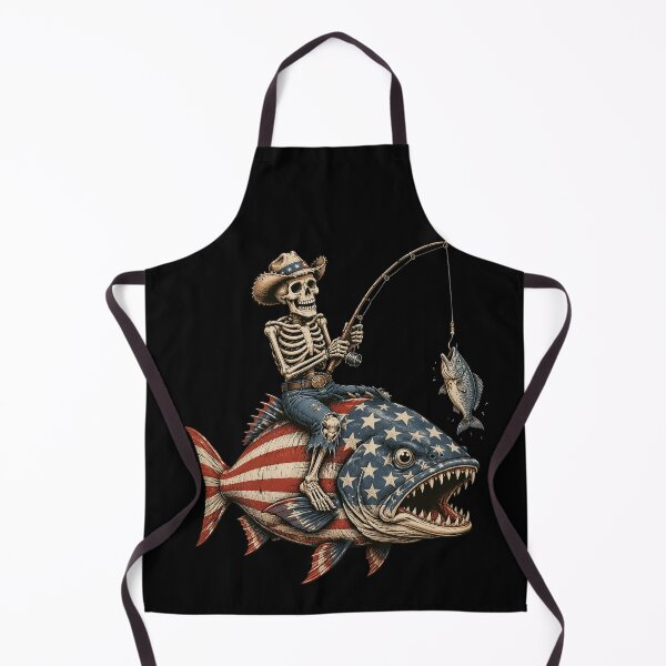 Item preview, Skeleton Fishing Bass Fish USA Flag designed and sold by OlakunleOloroz.