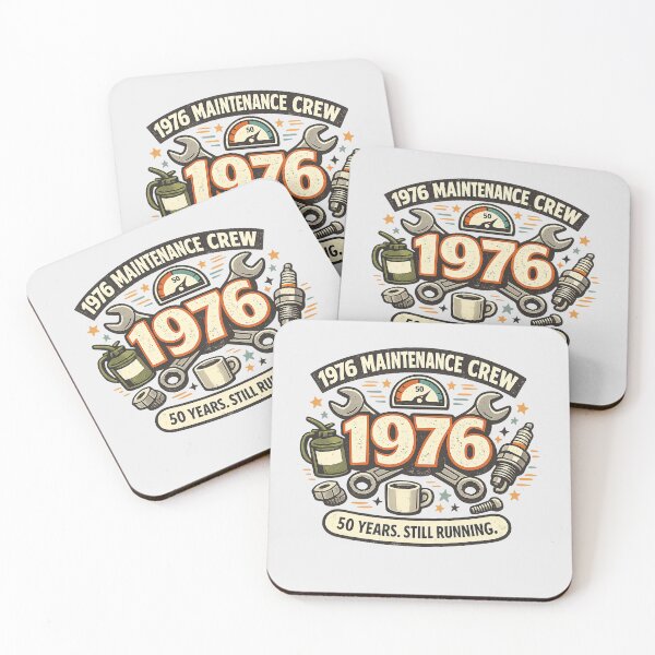 Item preview, 1976 Maintenance Crew - 50th Birthday Vintage Mechanic designed and sold by Concrete Coffee Studio.