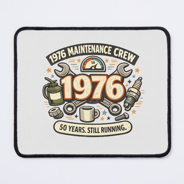 Item preview, 1976 Maintenance Crew - 50th Birthday Vintage Mechanic designed and sold by Concrete Coffee Studio.