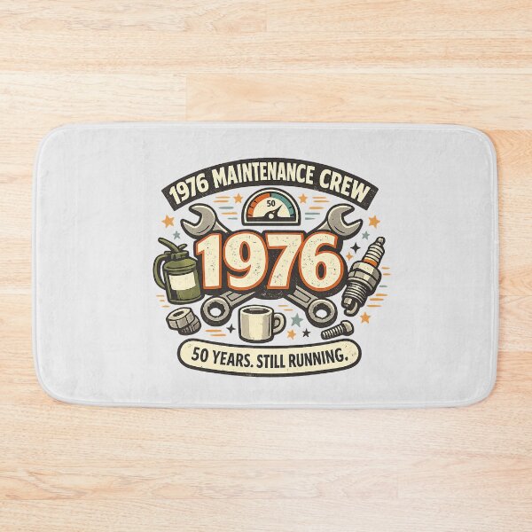 Item preview, 1976 Maintenance Crew - 50th Birthday Vintage Mechanic designed and sold by Concrete Coffee Studio.
