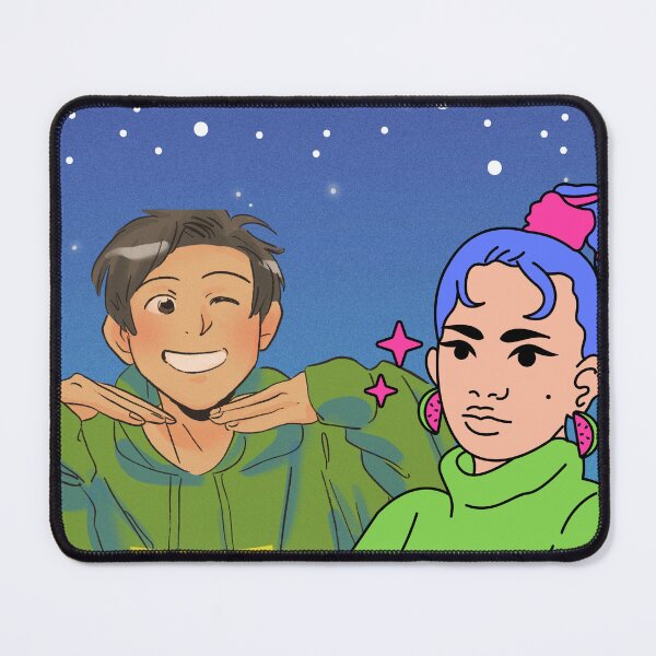 Item preview, Manga Couple – Stars Sky Boy & Girl Colorful Art designed and sold by Aliss20.