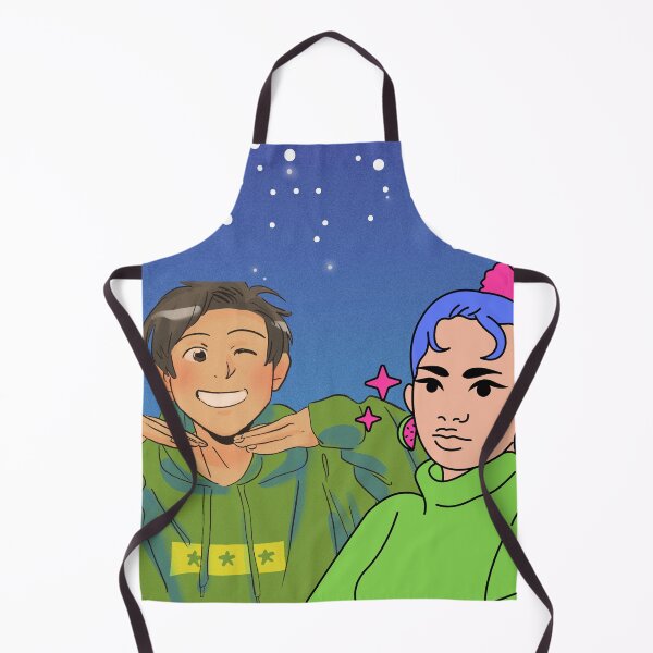 Item preview, Manga Couple – Stars Sky Boy & Girl Colorful Art designed and sold by Aliss20.