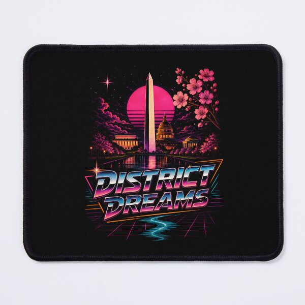 Item preview, Washington DC District Dreams – Neon Monument Skyline designed and sold by Fenay Designs.
