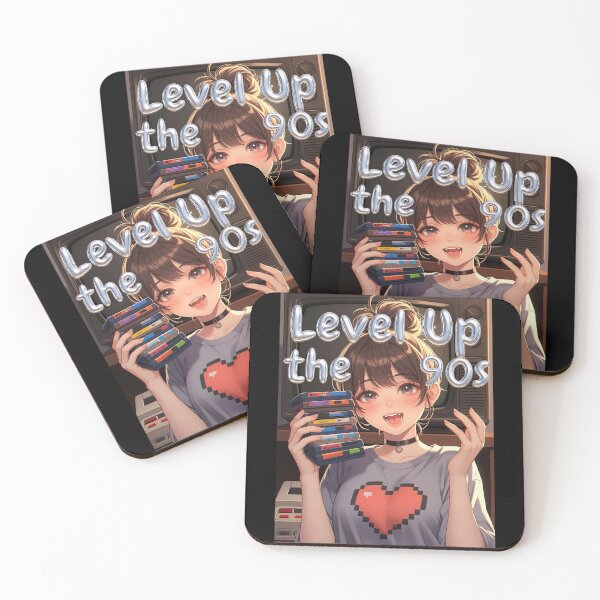 Item preview, Level Up the 90s Anime Gamer Girl Retro Games | 90s Nostalgia Sticker designed and sold by Amber Sky Creations.
