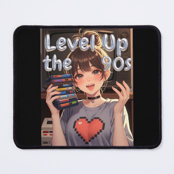 Item preview, Level Up the 90s Anime Gamer Girl Retro Games | 90s Nostalgia Sticker designed and sold by Amber Sky Creations.