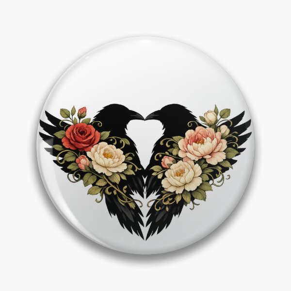 Item preview, Vintage Floral Ravens Botanical Illustration designed and sold by Trionda_Shop.