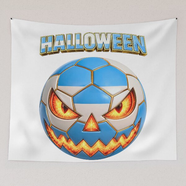 Item preview, Argentina Halloween Soccer Ball | Spooky Jack O' Lantern Football designed and sold by ArtSpark Studio.