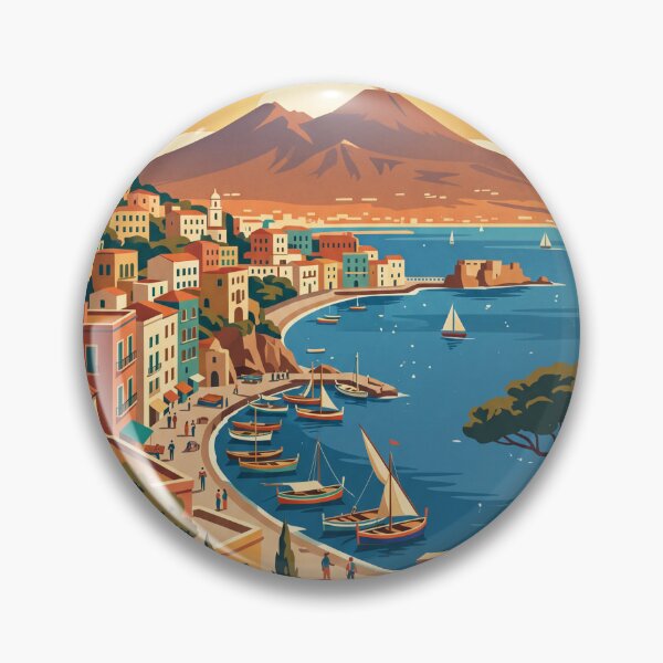Item preview, Naples Italy Vintage Travel Poster  designed and sold by Bomax121.