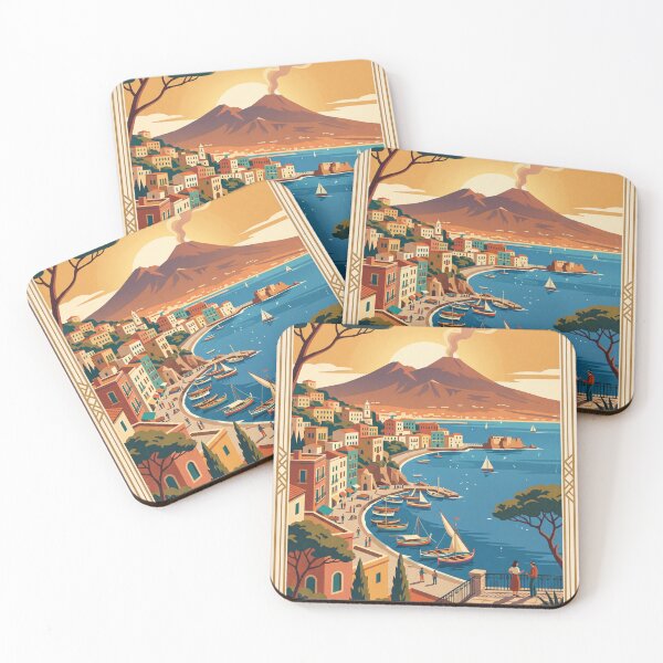 Item preview, Naples Italy Vintage Travel Poster  designed and sold by Bomax121.