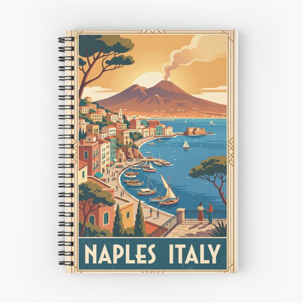 Item preview, Naples Italy Vintage Travel Poster  designed and sold by Bomax121.