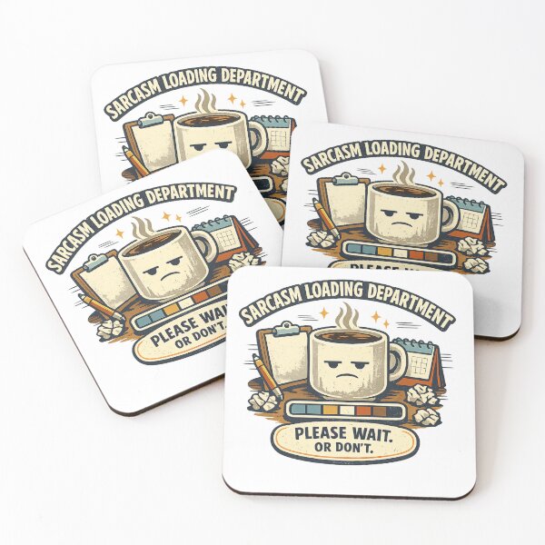 Item preview, Sarcasm Loading Department – Funny Retro Office Coffee Design designed and sold by Concrete Coffee Studio.