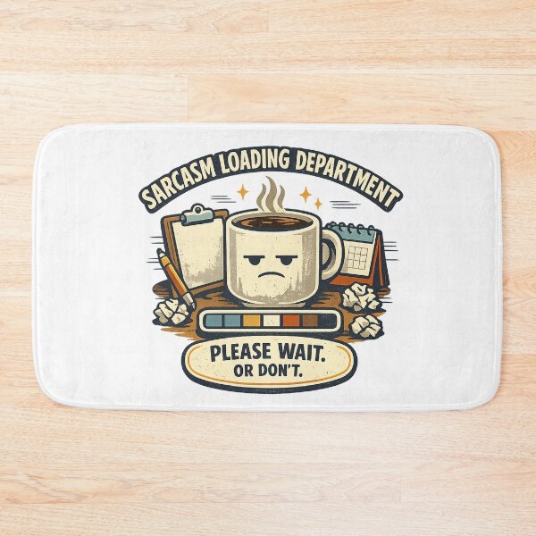 Item preview, Sarcasm Loading Department – Funny Retro Office Coffee Design designed and sold by Concrete Coffee Studio.
