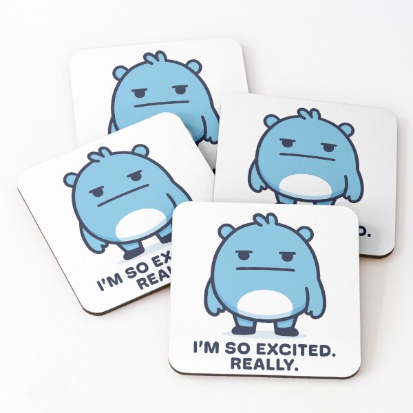 Item preview, Funny Sarcastic Blue Monster Graphic Sticker for Introverts designed and sold by DiNata.