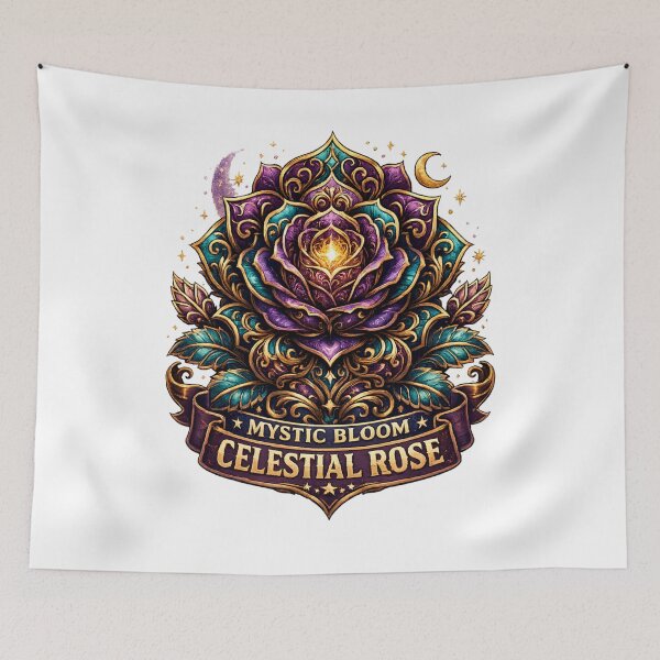 Item preview, Mystic Bloom Celestial Rose Fantasy Floral Design designed and sold by Nawi32.