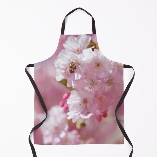 Item preview, Cherry Blossom and Bee Photography | Soft Pink Spring Floral Wall Art designed and sold by Mypixieart.