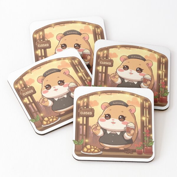 Item preview, Cute Barista Hamster Closing Café | Cozy Coffee Lover Sticker designed and sold by Stylestickers55.