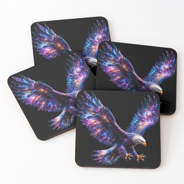 Item preview, Cosmic Eagle – Galactic Bald Eagle in Flight | Nebula Wings Space Fantasy Art designed and sold by PLUSHIWORLDtm.