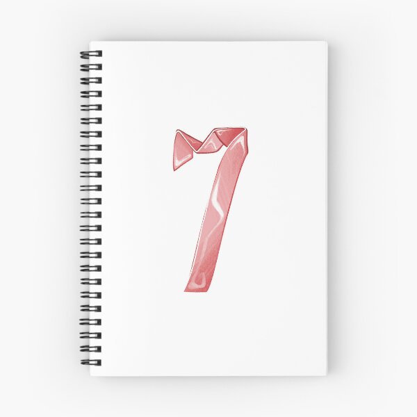 Item preview, Pattern Pink Ribbon Lettering, Number 7, alphabet typography designed and sold by 1centimetersqd.