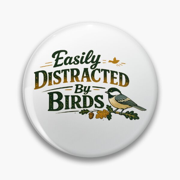 Item preview, Easily Distracted By Birds | Funny Birdwatching Vintage T-Shirt & Gift designed and sold by Mambila.