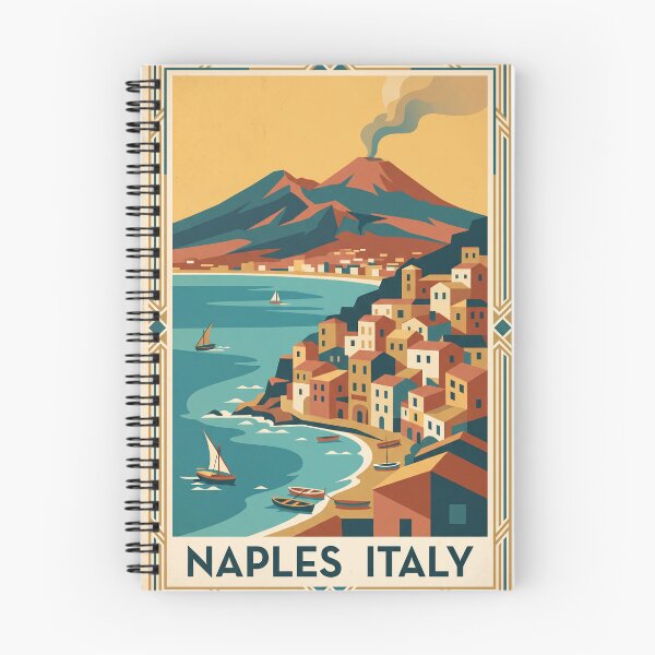 Item preview, Naples Italy Vintage Travel Poster  designed and sold by Bomax121.