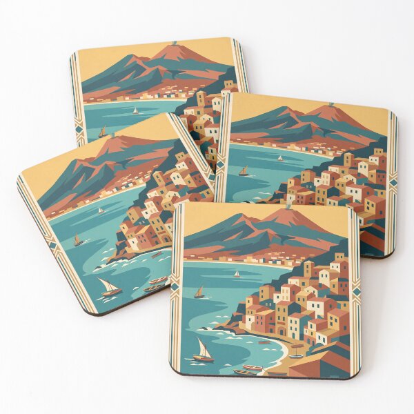 Item preview, Naples Italy Vintage Travel Poster  designed and sold by Bomax121.