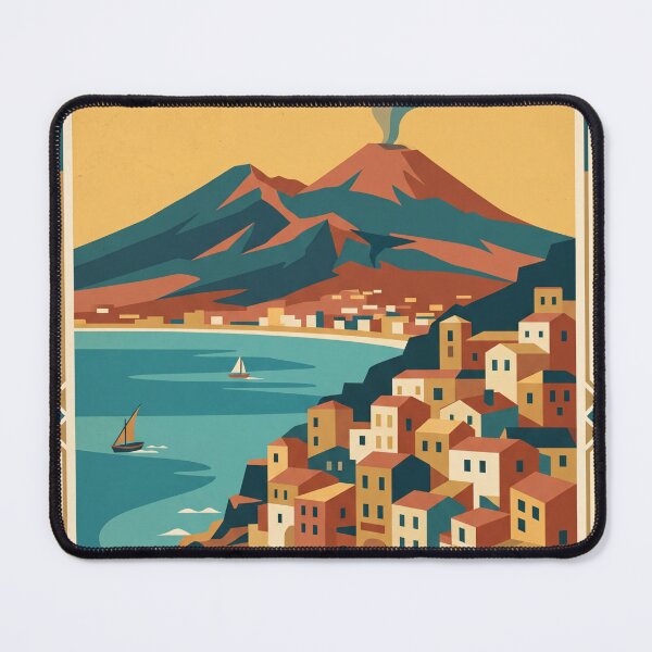 Item preview, Naples Italy Vintage Travel Poster designed and sold by Bomax121.
