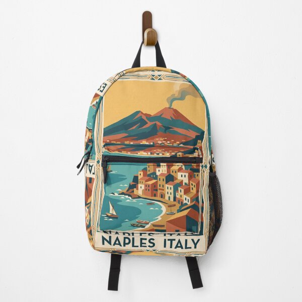 Item preview, Naples Italy Vintage Travel Poster designed and sold by Bomax121.