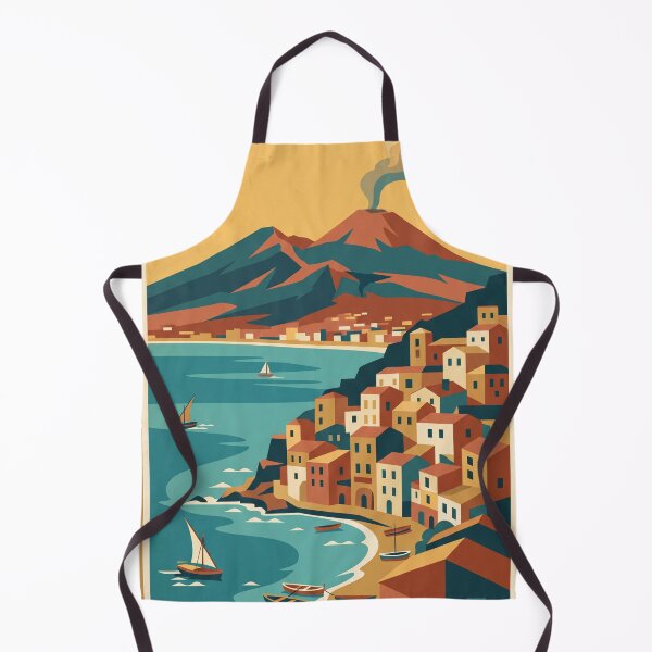Item preview, Naples Italy Vintage Travel Poster designed and sold by Bomax121.