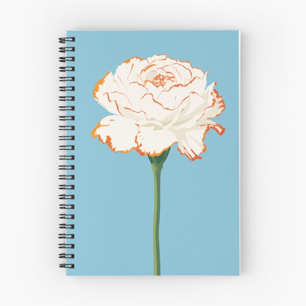 Item preview, White Carnation with Orange Edges designed and sold by minbadesign.