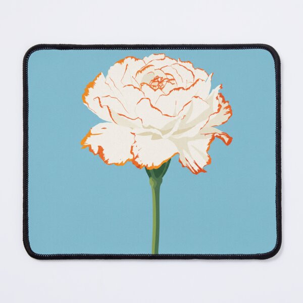 Item preview, White Carnation with Orange Edges designed and sold by minbadesign.