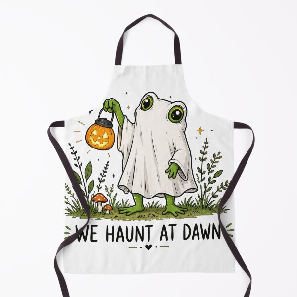 Item preview, Cute Frog Ghost Halloween | We Haunt at Dawn | Funny Spooky Frog Vintage designed and sold by Spyshirt.