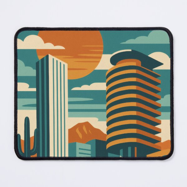Item preview, Retro Pop Art Poster Illustration of Phoenix | Bold Desert City Print with Camelback Mountain, Saguaro Cacti & Southwestern Skyline | Vintage Arizona Travel Wall Art Decor designed and sold by PaintedPixels01.