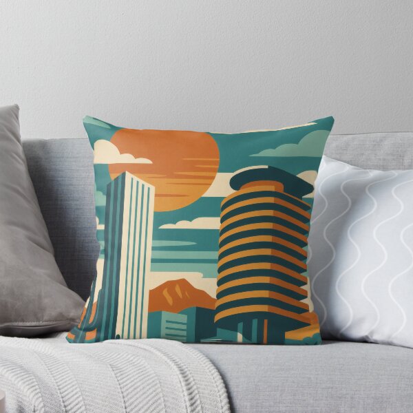 Item preview, Retro Pop Art Poster Illustration of Phoenix | Bold Desert City Print with Camelback Mountain, Saguaro Cacti & Southwestern Skyline | Vintage Arizona Travel Wall Art Decor designed and sold by PaintedPixels01.
