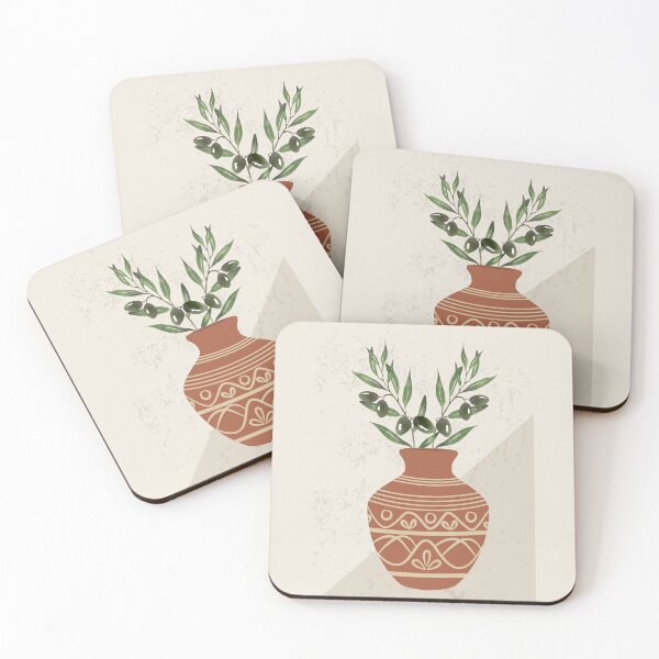 Item preview, Rustic olive tree in terracotta pot - mediterranean courtyard art designed and sold by TheMinimalFrame.