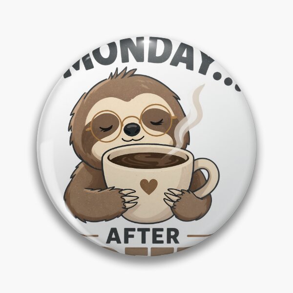 Item preview, Happy sloth enjoying coffee break with a smile. Relaxed after-work coffee lover illustration. designed and sold by Creative88Art.
