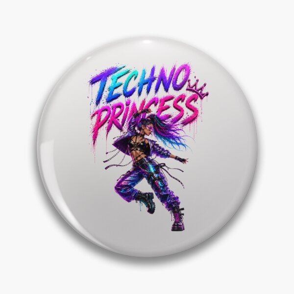 Item preview, Techno princess rave music design designed and sold by DAX4ART.